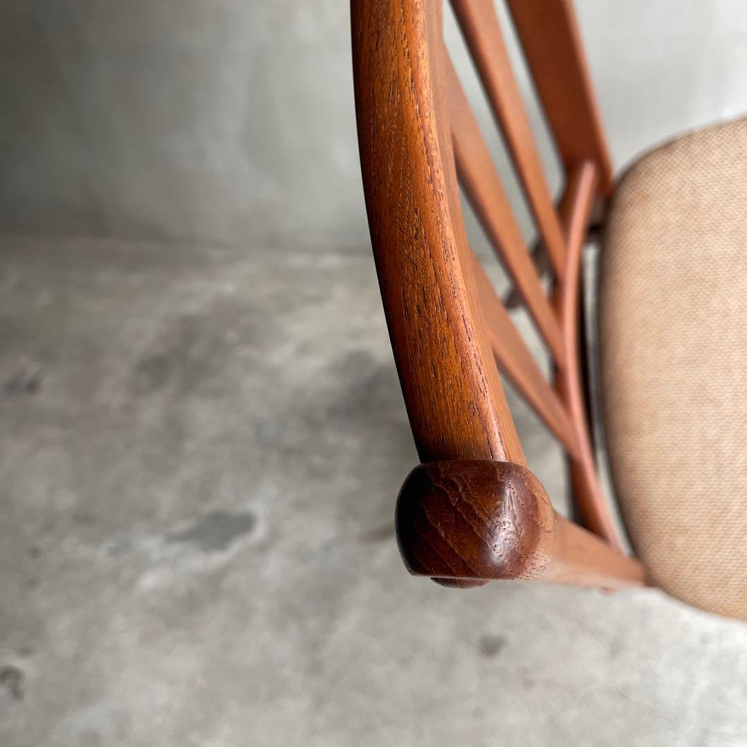 北欧デンマーク　チーク ハイバックチェア オールドヴィンテージ