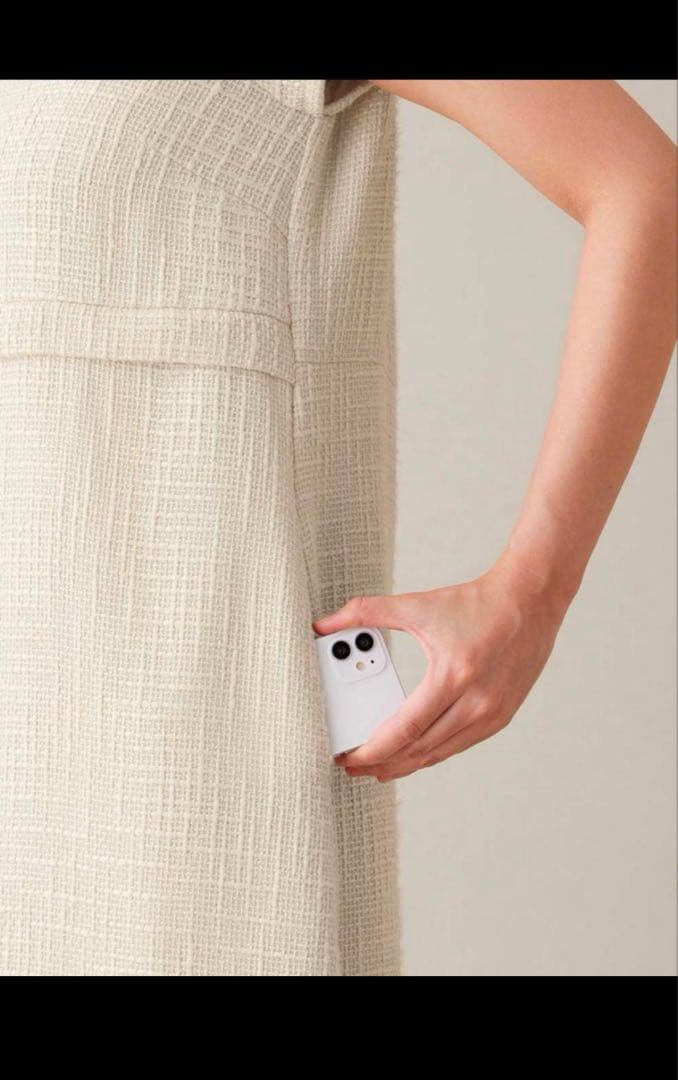 美品 ツィードパフスリーブワンピースジャケットセット　マタニティ・授乳服