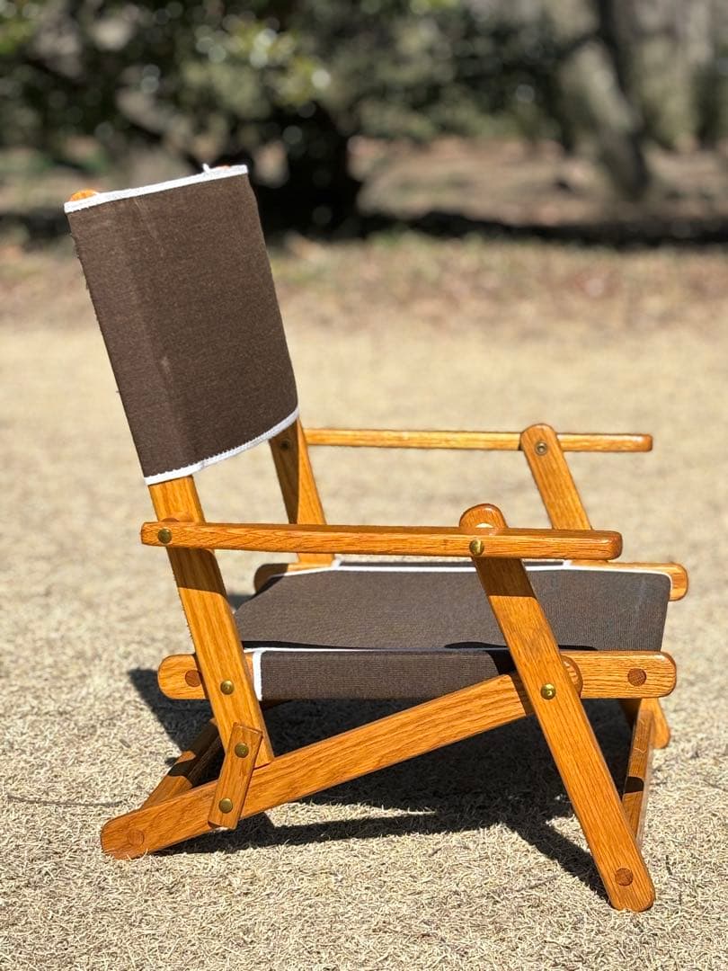 【希少】エニウェアチェア ミニ サンド チェア 折り畳み ブラウン ローチェア