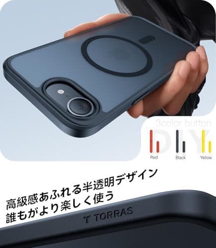 TORRAS iPhone 16e 用 ケース【米軍進化耐久・高?力マグネットm