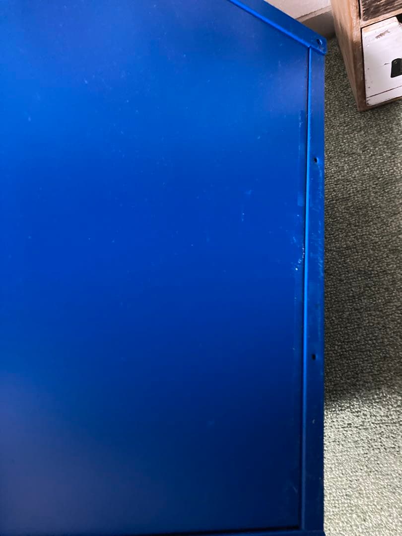 廃盤品　イケア　リックスフルトキャビネット足無し　ブルーラック