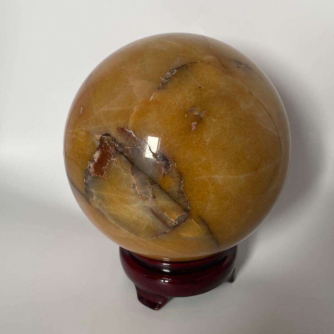 【H&E社正規品／保証書付き】ヒマラヤ・レッドゴールド・アゼツライト スフィア