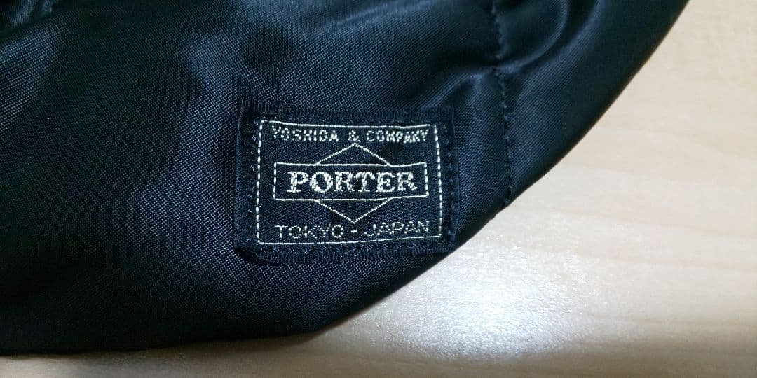 PORTER ブラック ウエストバッグ
