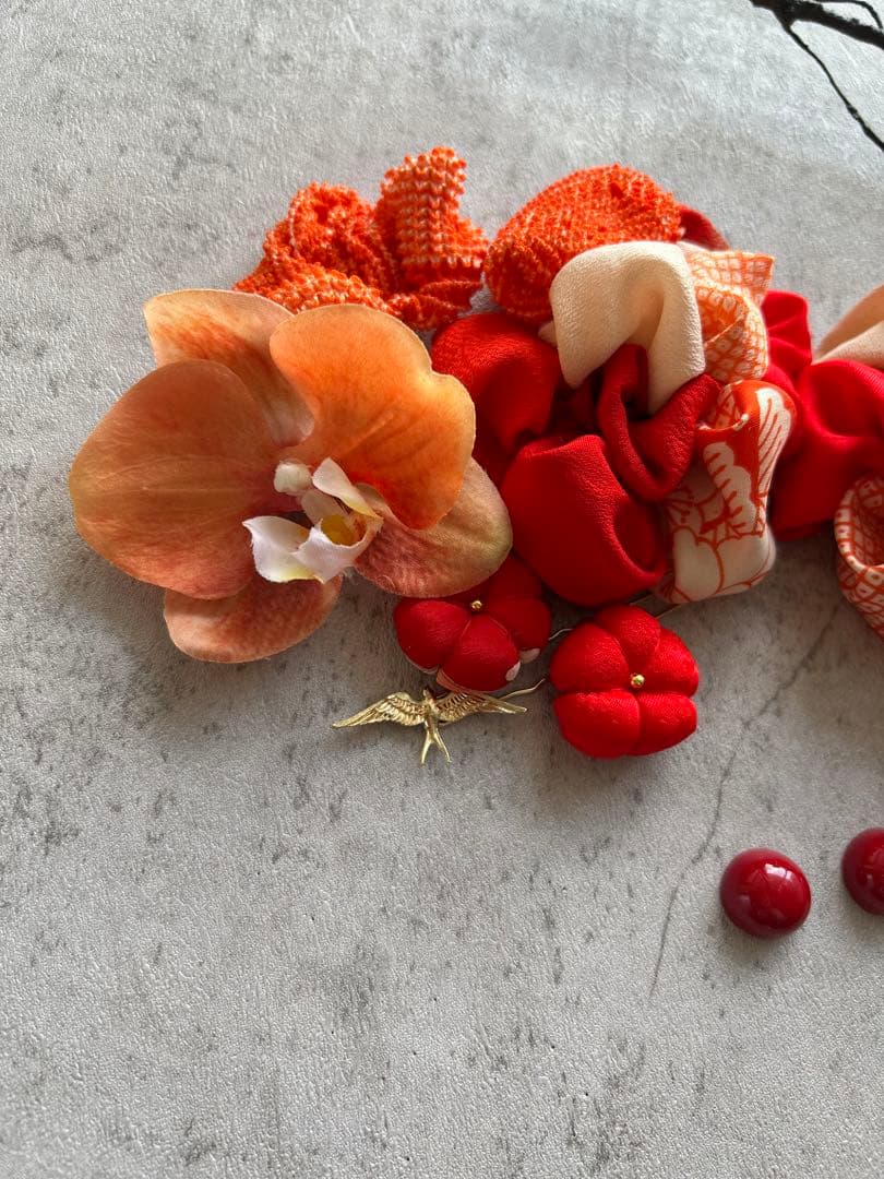 g*2様 七五三　七五三髪飾り　ヘッドドレス　着物髪飾り　リメイク髪飾り　044