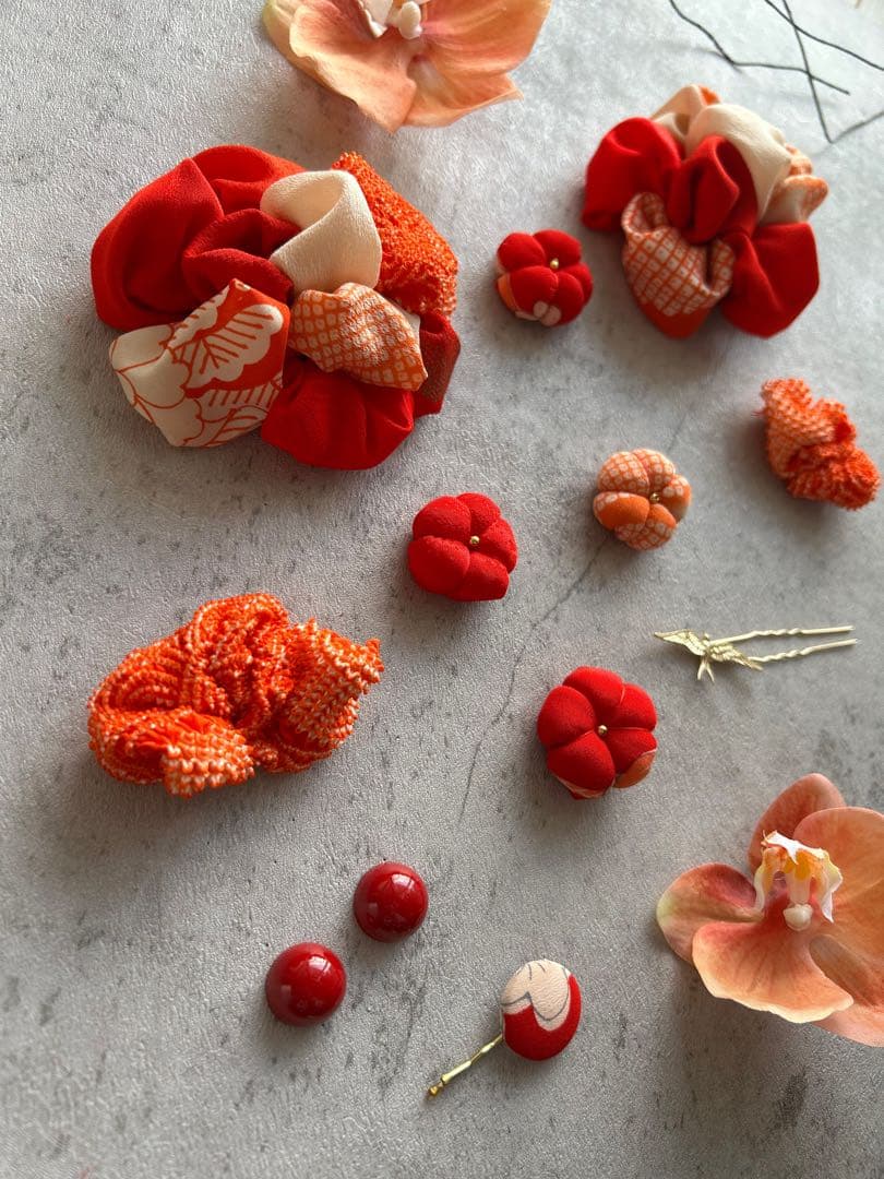 g*2様 七五三　七五三髪飾り　ヘッドドレス　着物髪飾り　リメイク髪飾り　044