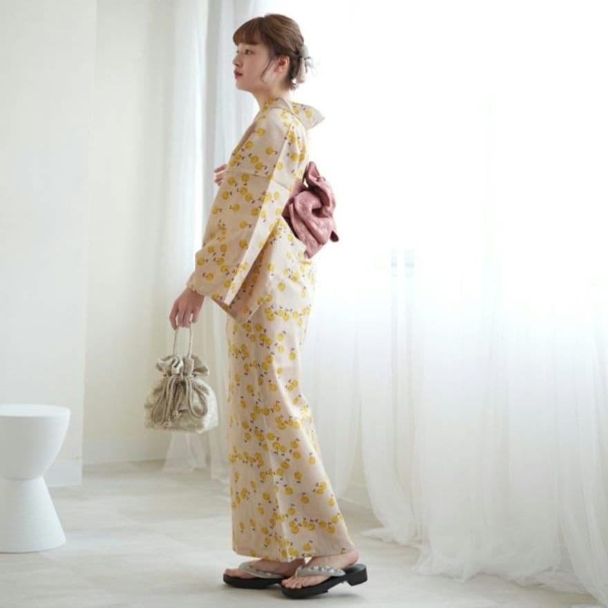 Utatane×アデリアレトロ 新品 浴衣セット(帯・下駄) フリーサイズ