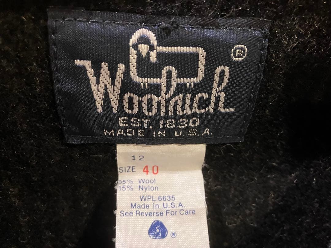 80's WOOLRICH ウールベスト シンチ US 40 米国製　ビンテージ