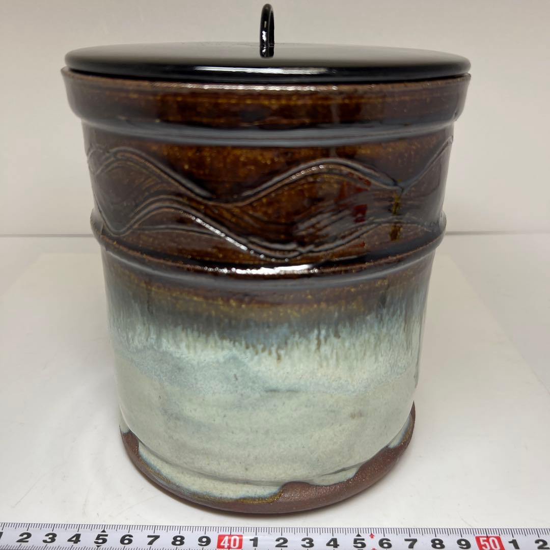 ☆茶3 加藤春永造　朝鮮唐津水指　共箱　東里7-1127②