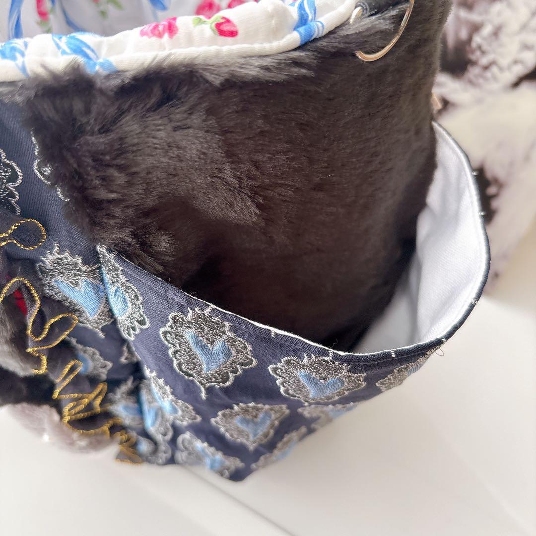 牡*格様 コヤンイサムチョン　バック　クラウディちゃん 艶ハート　ネイビー