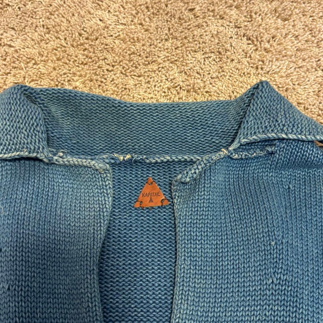 KAPITAL コンチョ インディゴ ニットジャケット