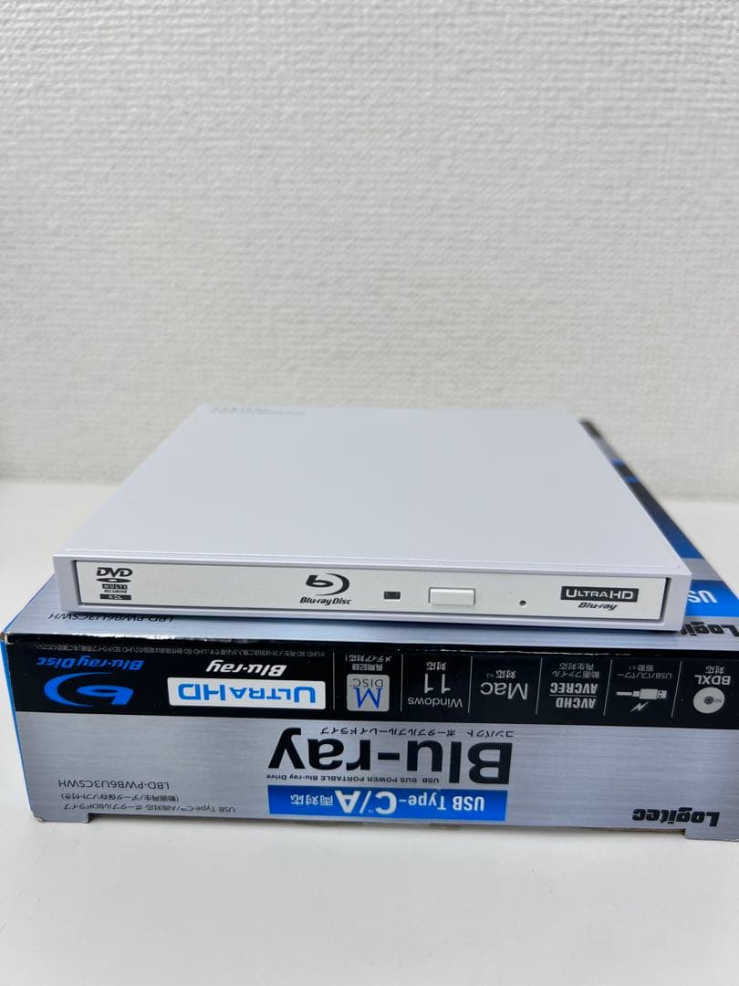 #DVD121ロジテック ブルーレイドライブ 外付けLBD-PWB6U3CSWH