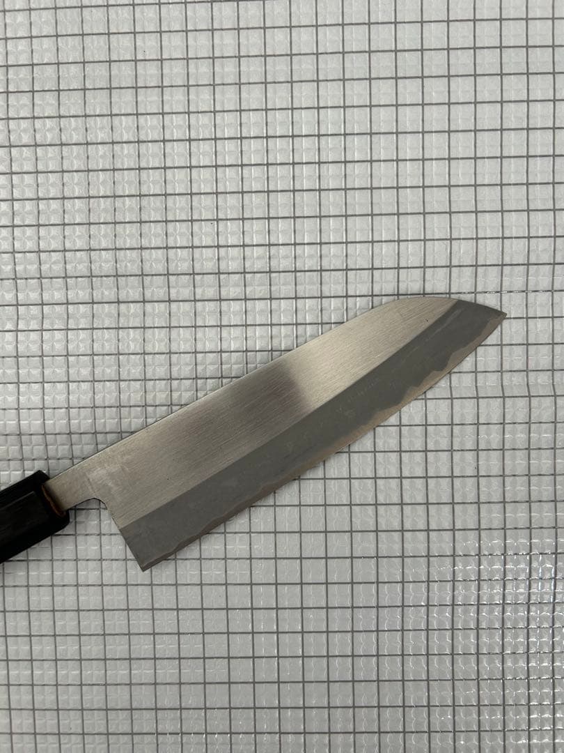 包丁 三徳 165mm 安来鋼青紙二号 紫檀八角柄