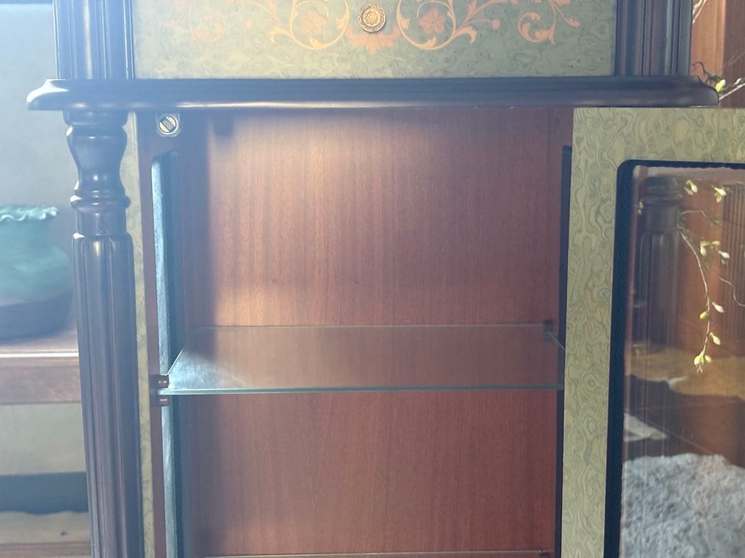 象嵌 キャビネット ガラスケース ショーケース アンティーク ビンテージ YZ