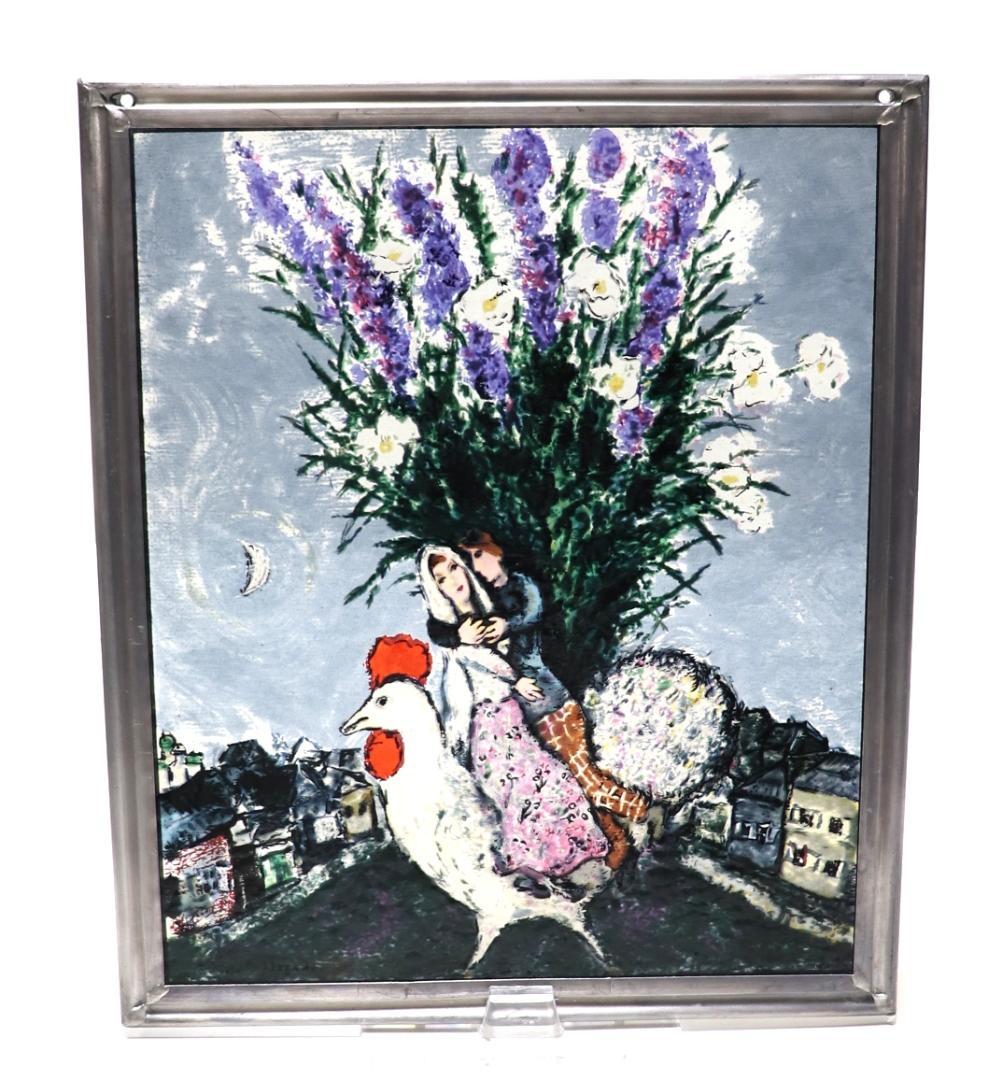 マルク・シャガール ヴィンテージ ステンドグラス ボストン美術館 村の新郎新婦