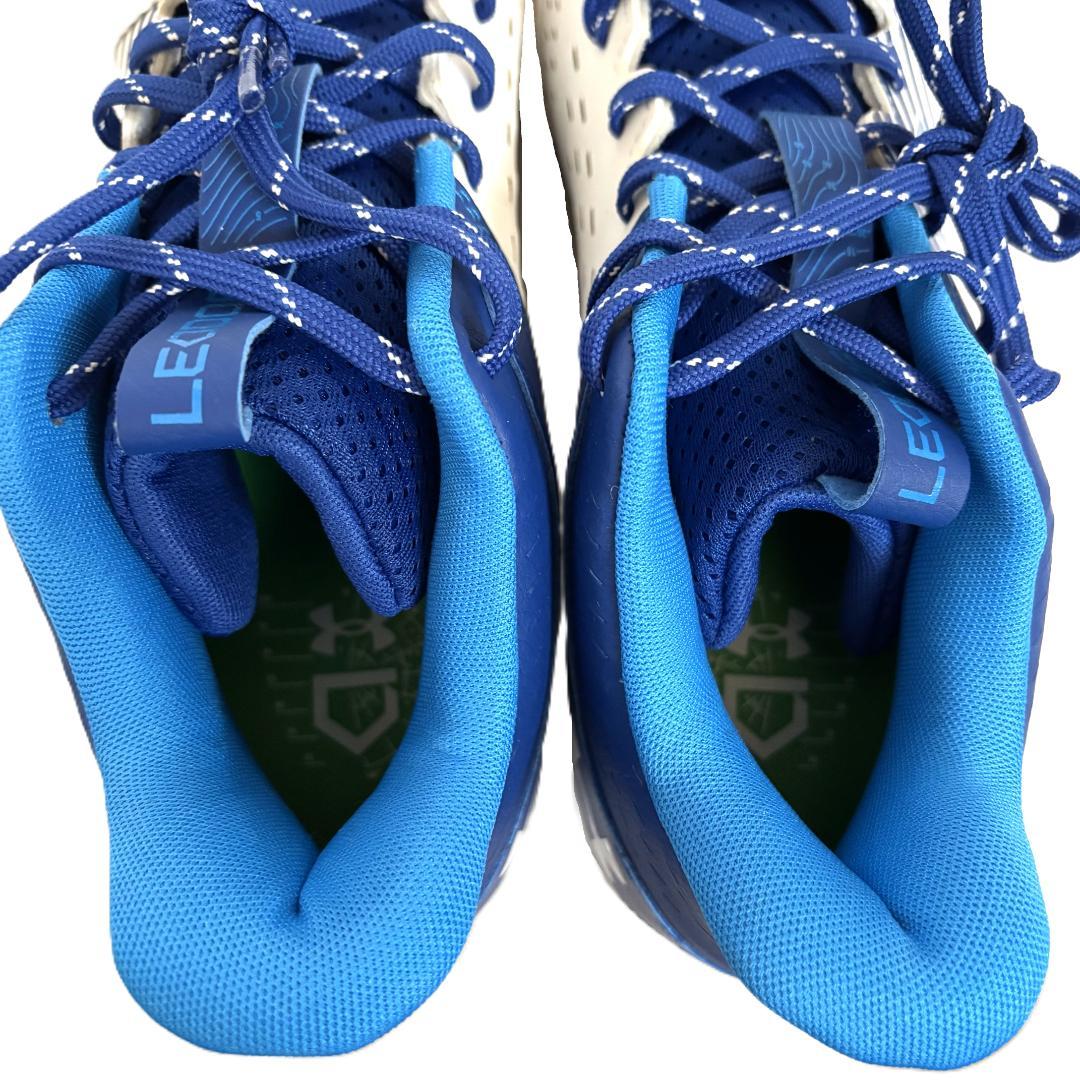 Under Armour 野球用スパイクシューズ ホワイト/ブルー 28.5cm