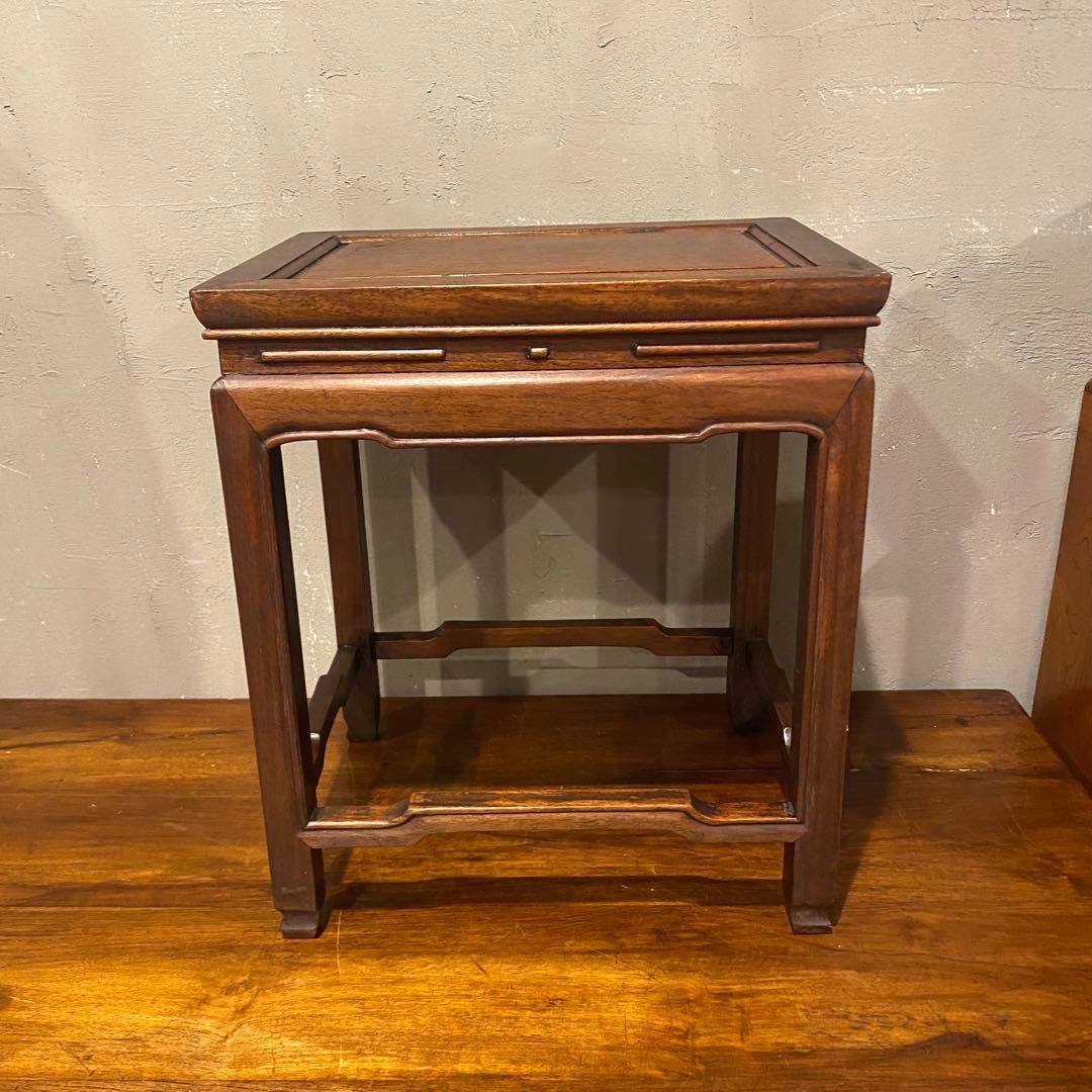 E ZEE ヴィンテージ サイドテーブル 花台 アンティーク