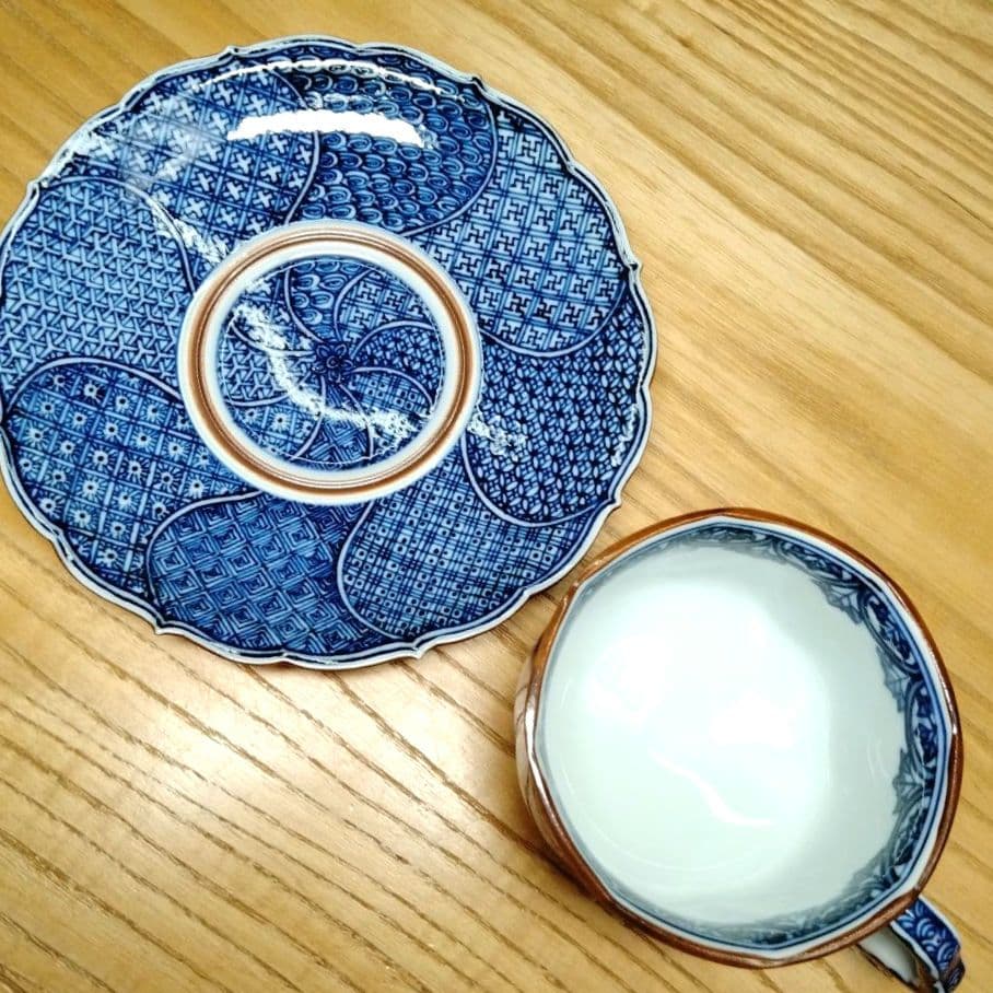 ☆ 平安春晃 清水焼 祥瑞コ―ヒ―碗皿