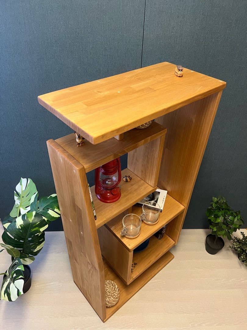 【在庫整理】 オープンラック ボックス アシンメトリー 120 Pa Lオーク