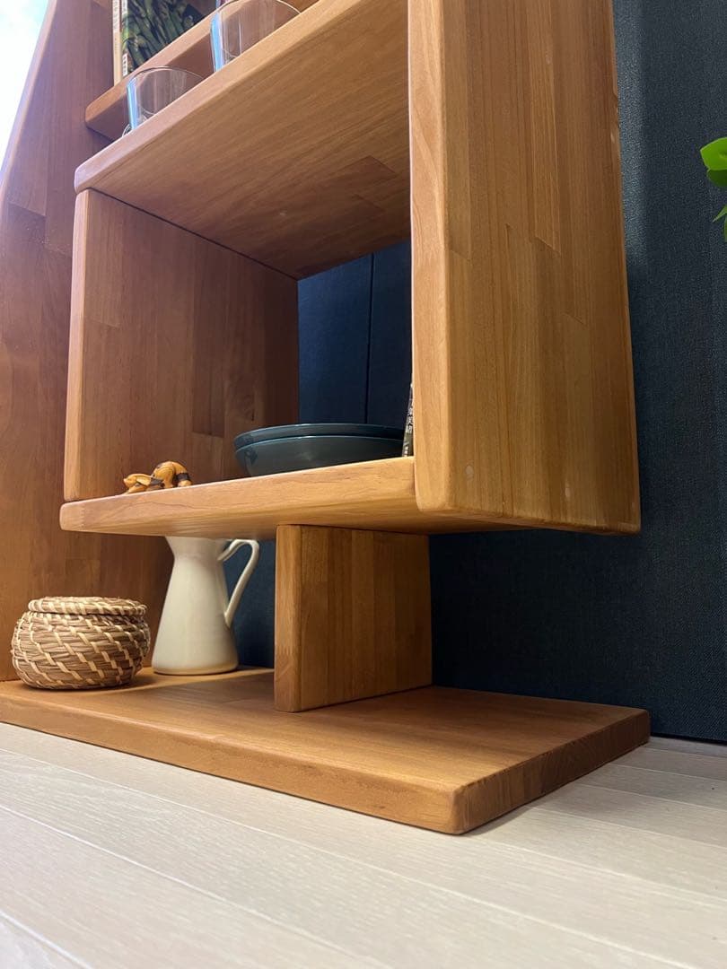 【在庫整理】 オープンラック ボックス アシンメトリー 120 Pa Lオーク