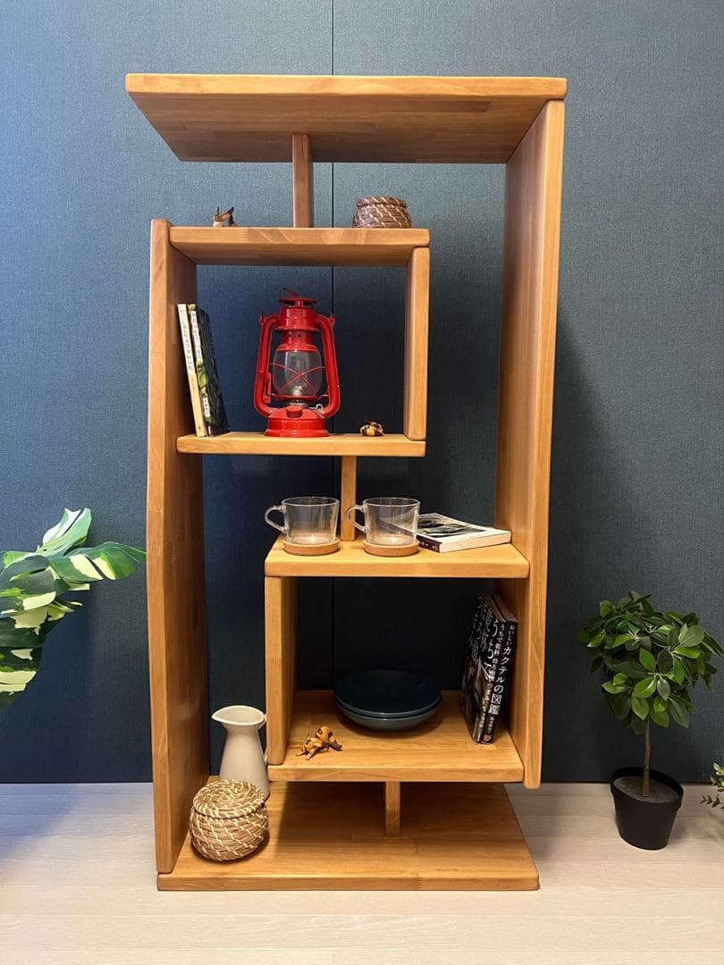 【在庫整理】 オープンラック ボックス アシンメトリー 120 Pa Lオーク