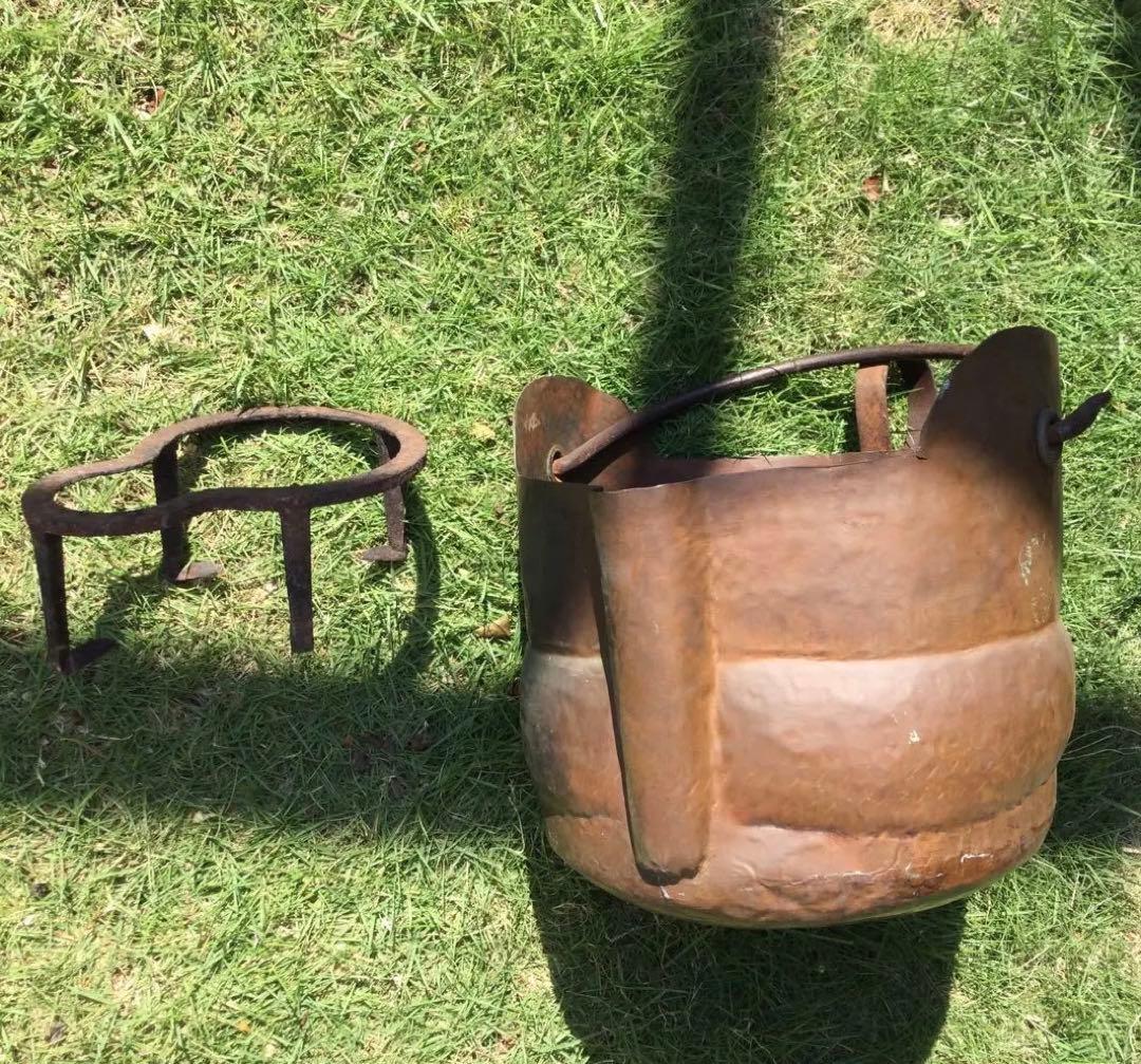 Antique アンティーク　炭入れ？　鉢カバー　オブジェ　古道具