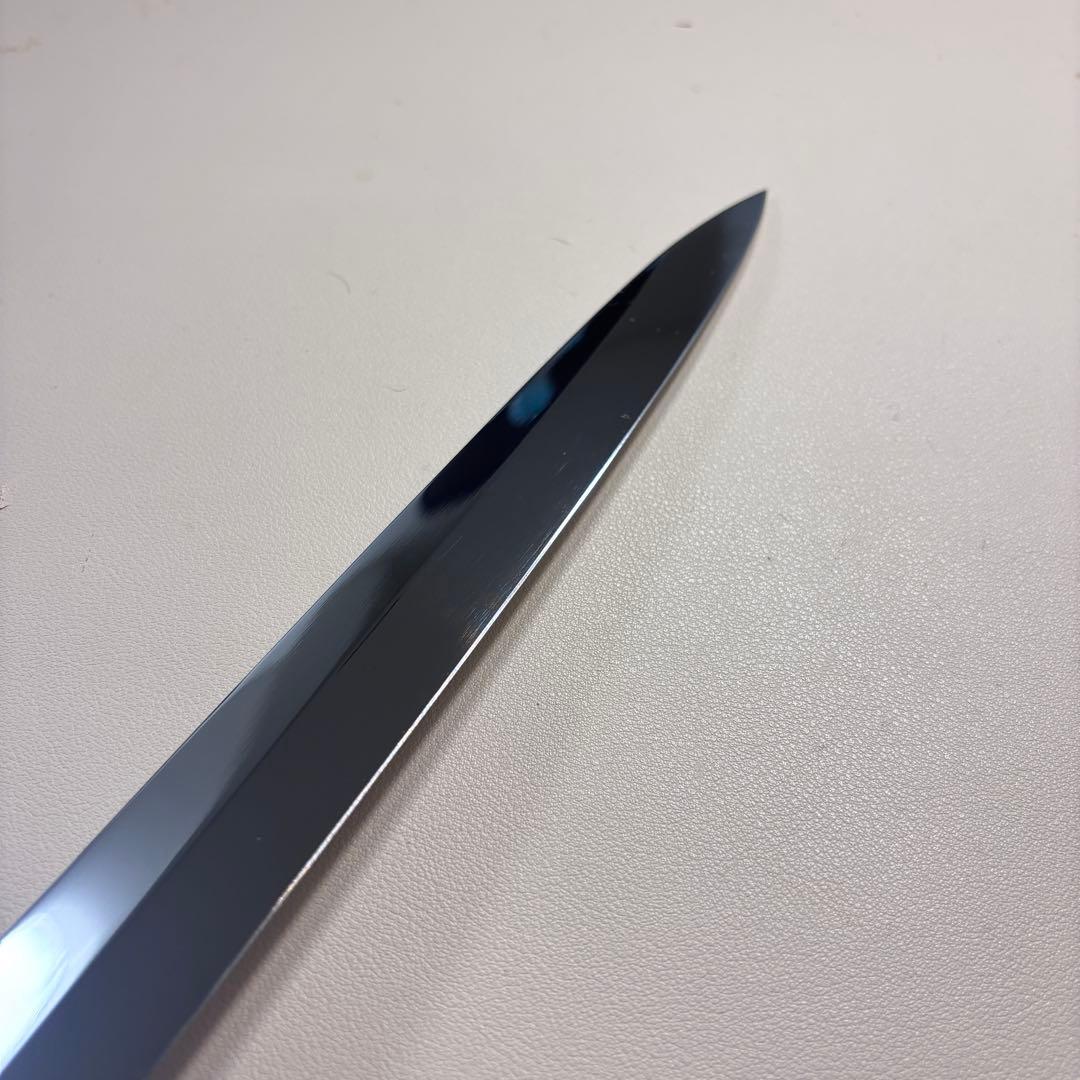 【鞘付き】 270mm柳刃包丁 鏡面　黒檀水牛八角柄 全鋼 和包丁'•