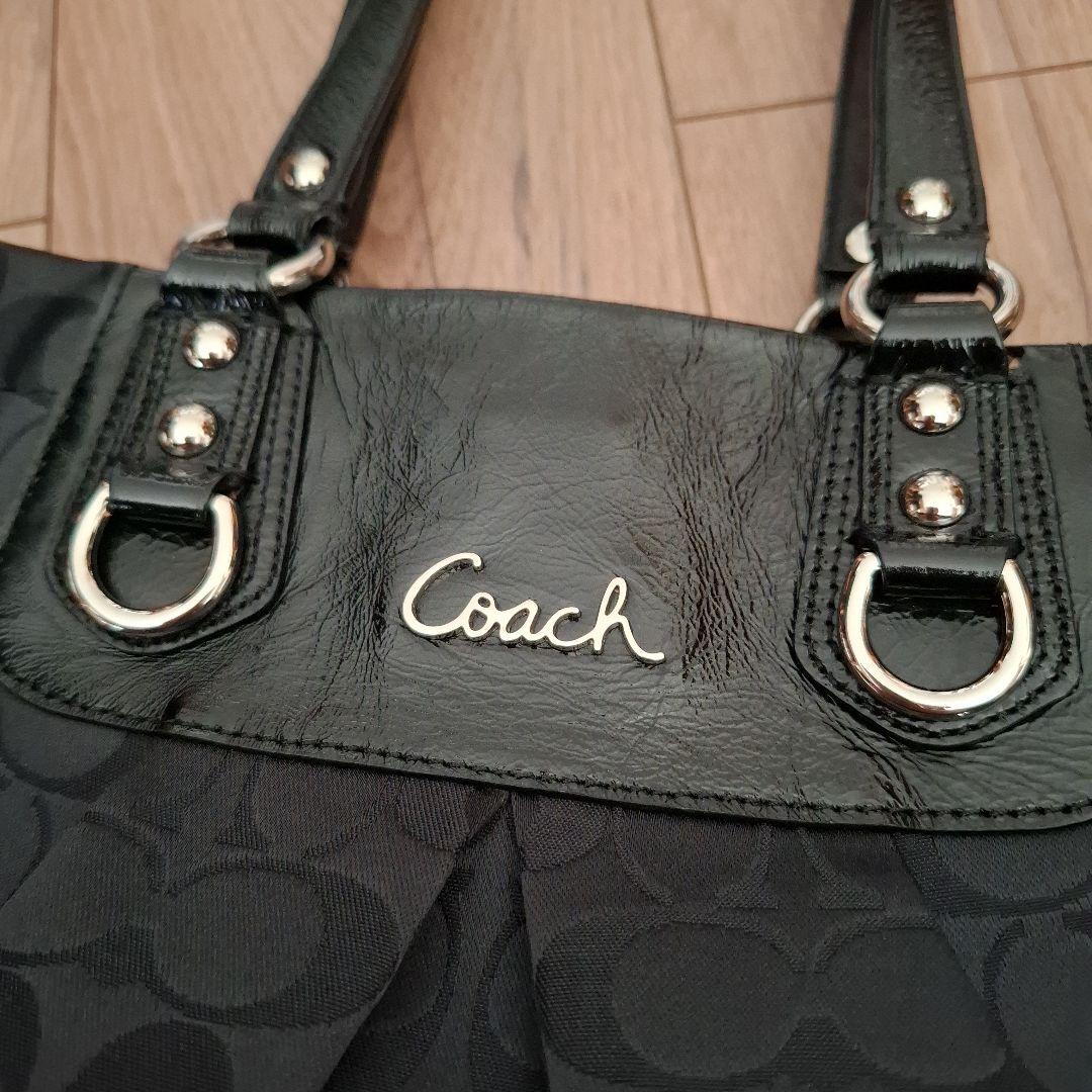 COACH　2WAYバッグ　ブラック