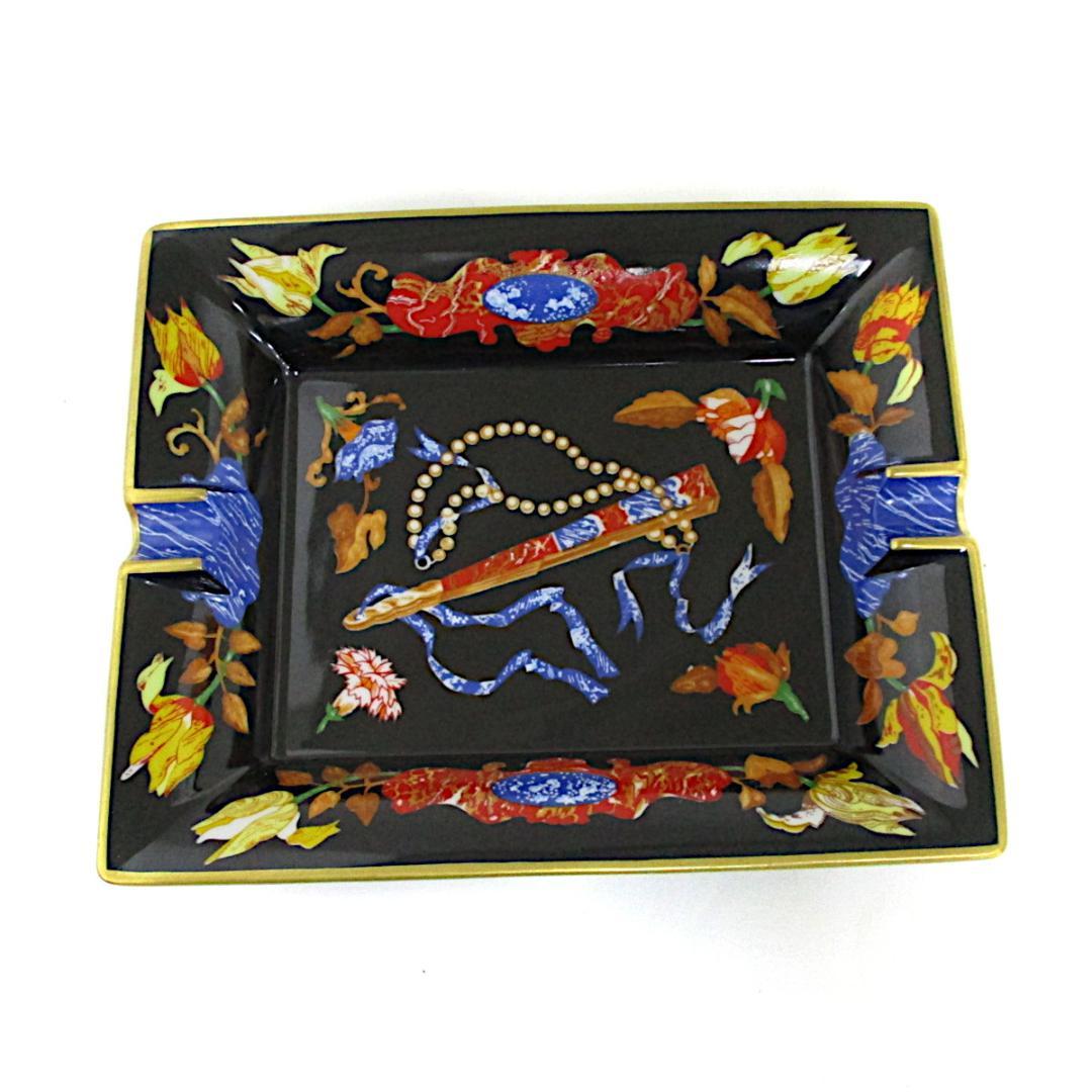 HERMES エルメス アッシュトレイ 灰皿 小物入れ 花柄 美品
