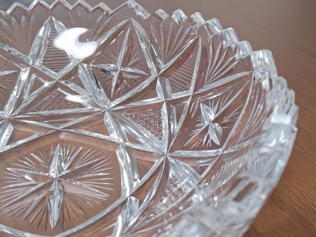 クリスタルガラス 切子ボウル 23cm
