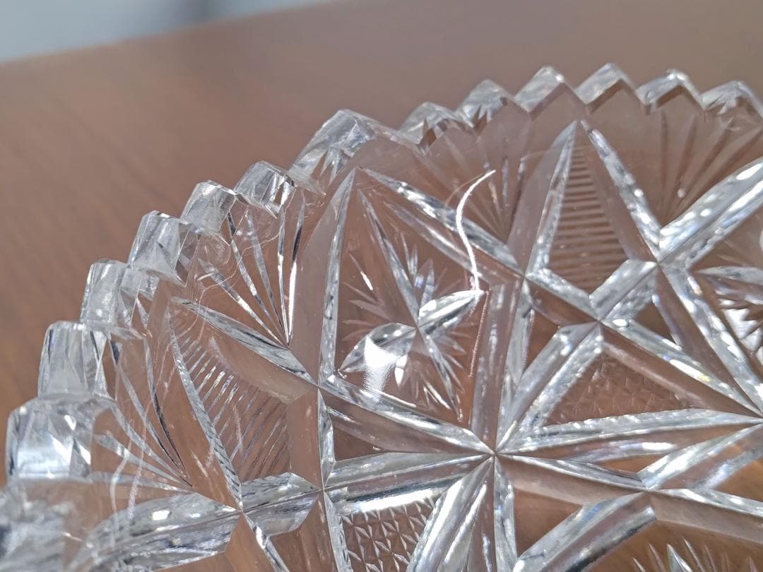 クリスタルガラス 切子ボウル 23cm