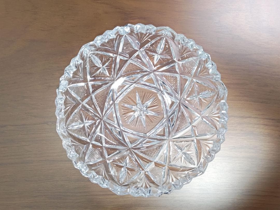 クリスタルガラス 切子ボウル 23cm