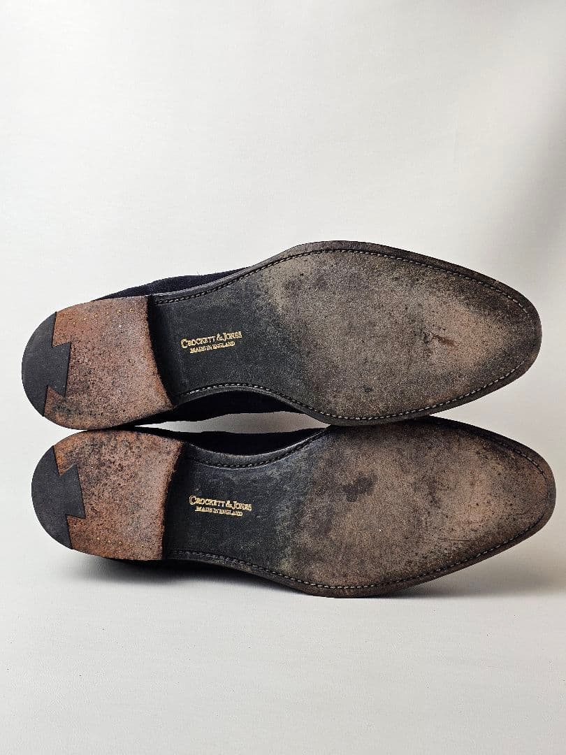 状態良好　クロケットアンドジョーンズ　UK7.5 ネイビー　サイドゴア