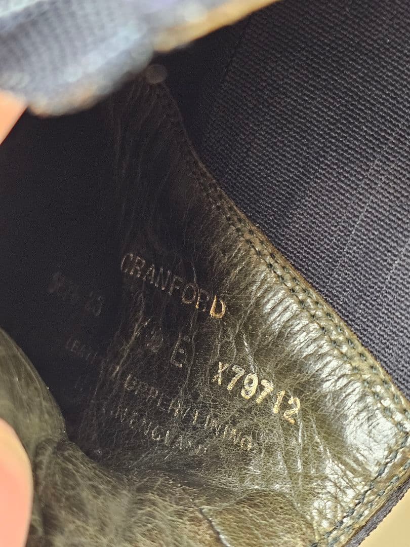 状態良好　クロケットアンドジョーンズ　UK7.5 ネイビー　サイドゴア