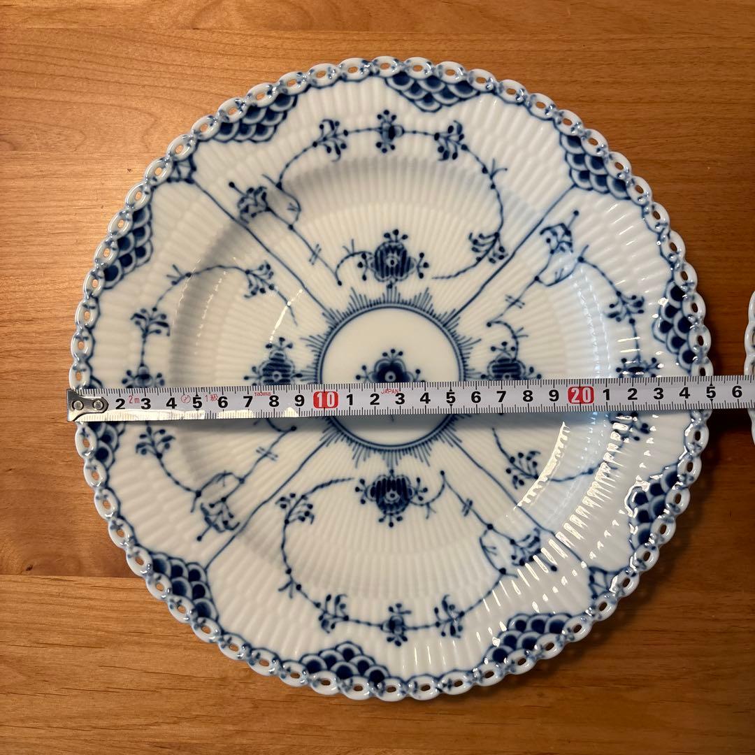 ロイヤルコペンハーゲン ブルーフルーテッドハーフレース 624 2枚セット