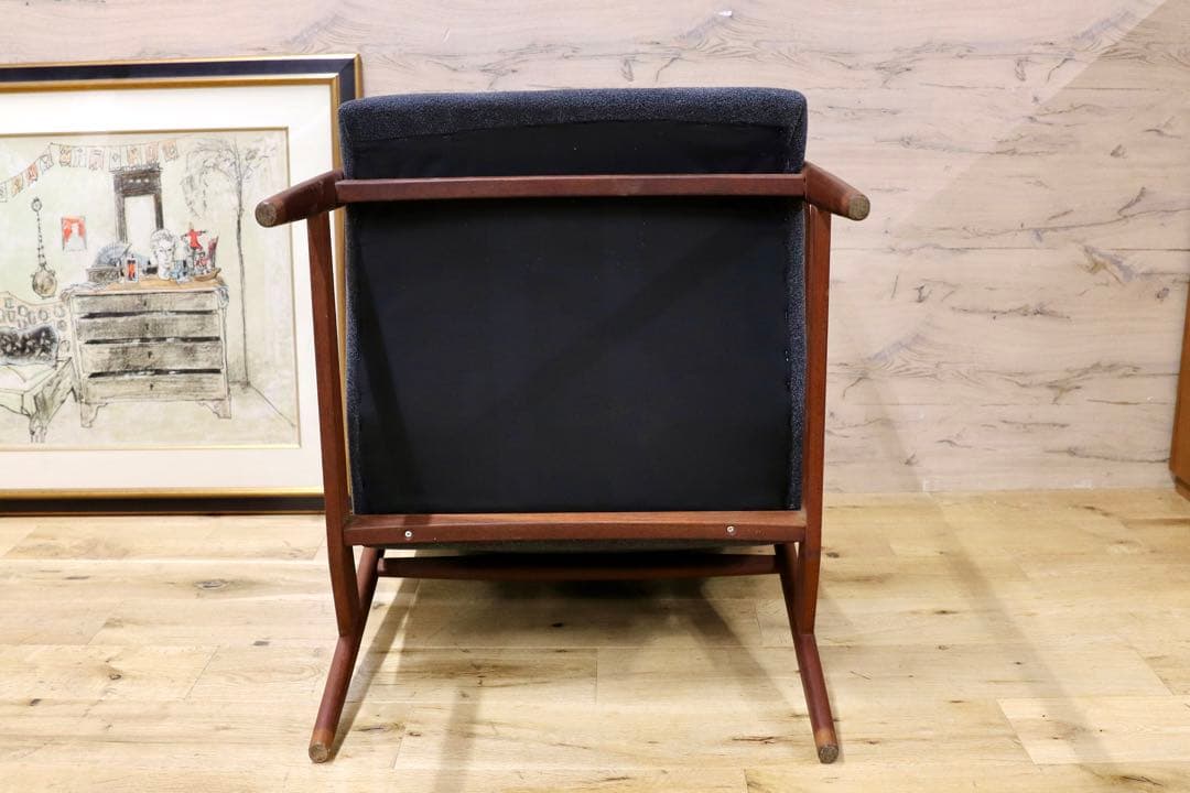 GMFK822A○北欧スタイル ヴィンテージ イージーチェア アームソファ