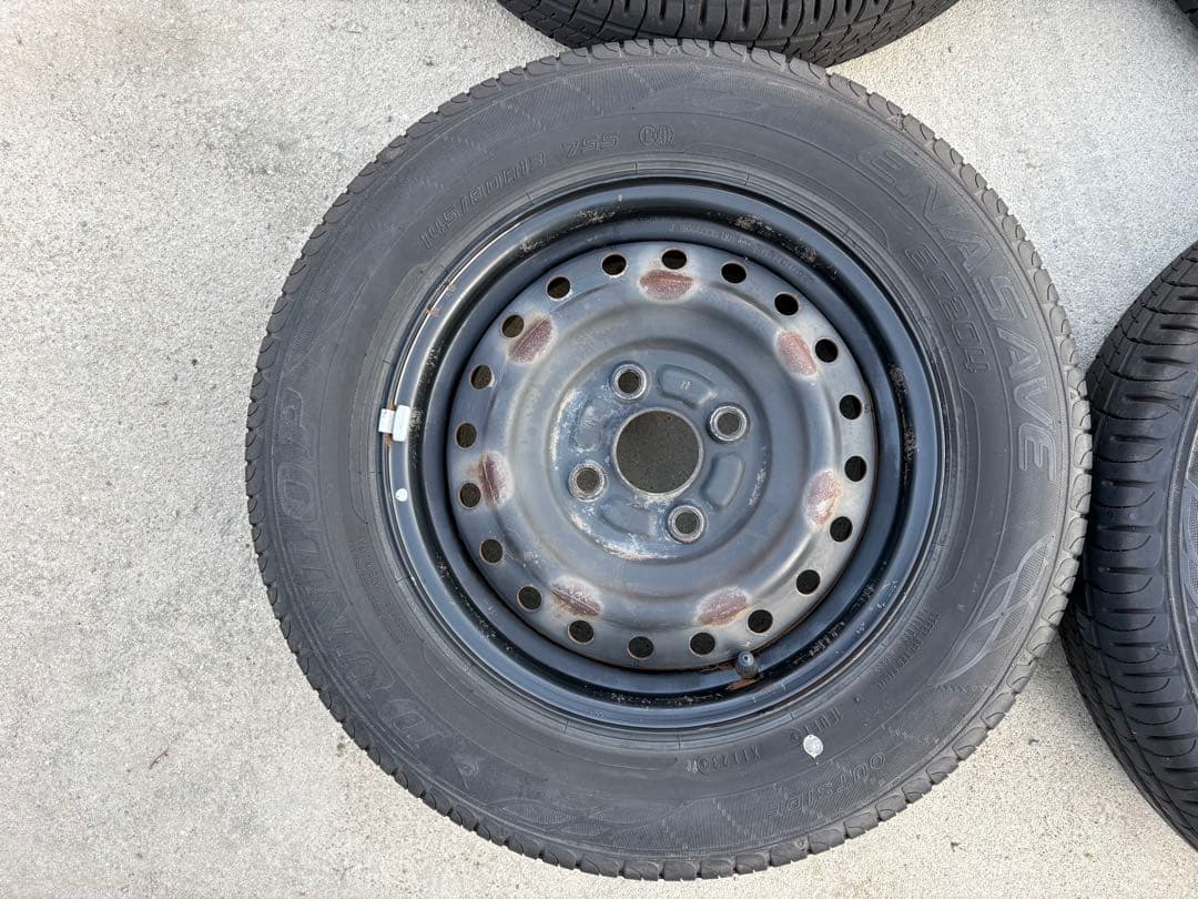 スズキ純正13インチスチールホイール/サマータイヤ4本セット