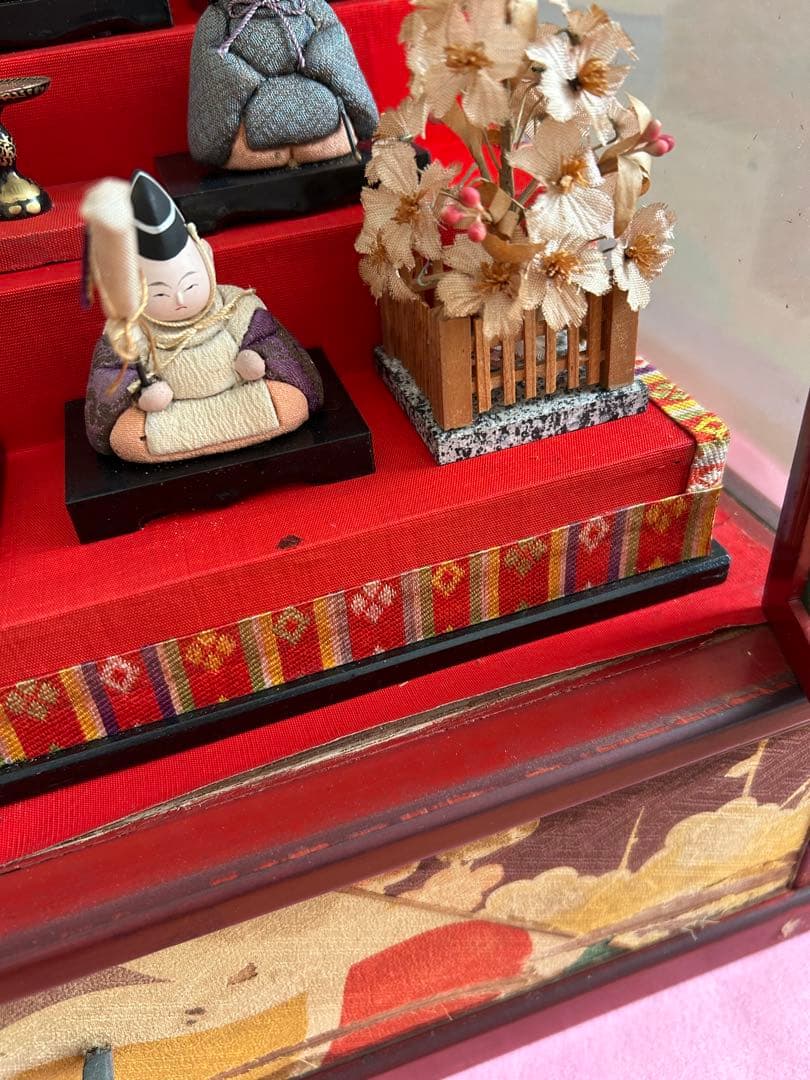 豆雛　雛人形　ガラスケースはおまけです