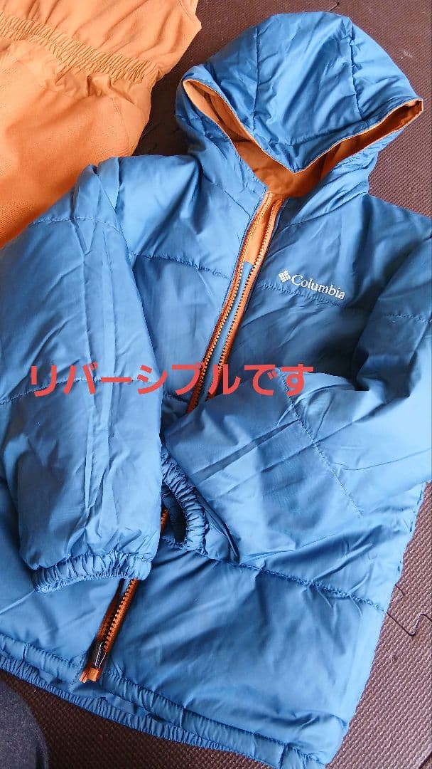 美品ColumbiaXSサイズ男女兼用スキーウェア上下セット120から130cm