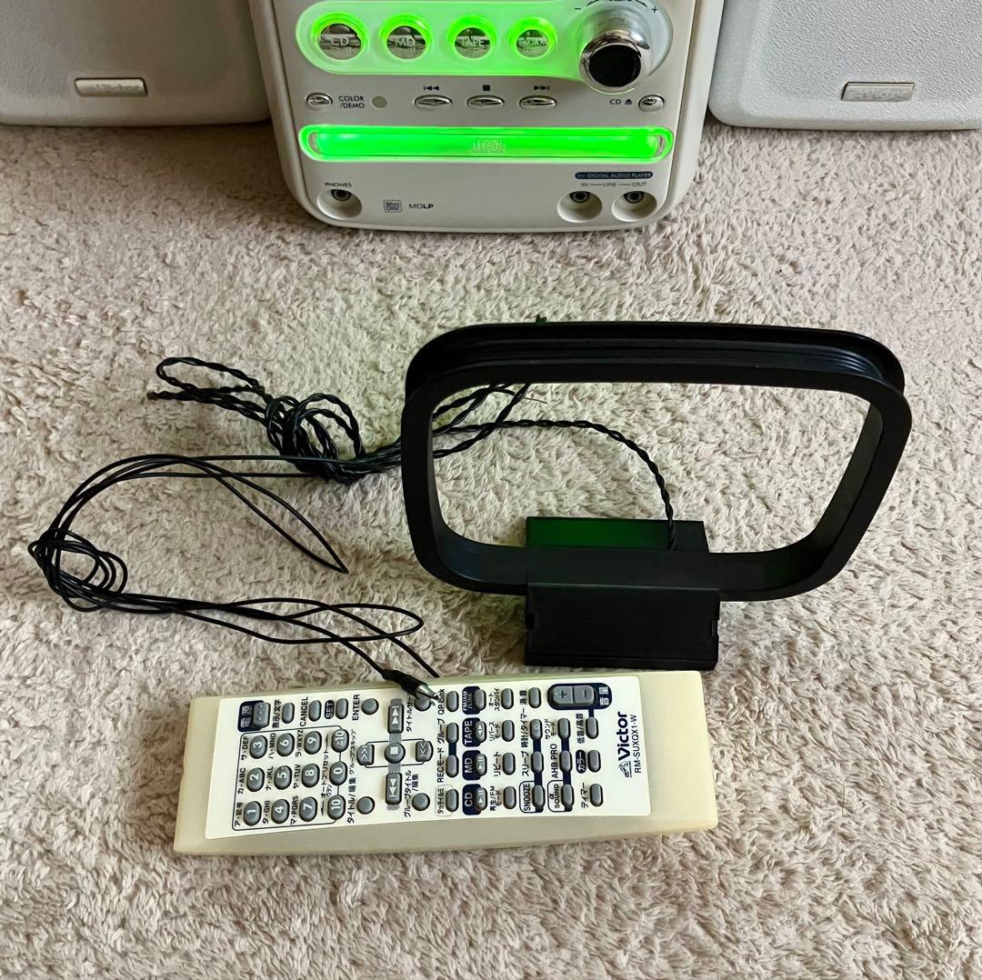 ビクター Victor JVC ミニコンポ UXQX1-W　MD/CD/カセット