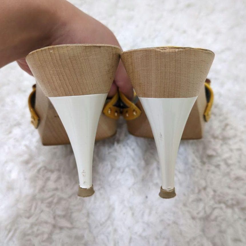 ルイヴィトン　サンダル　ミュール　モノグラム　デニム　リボン　ヒール　正規品