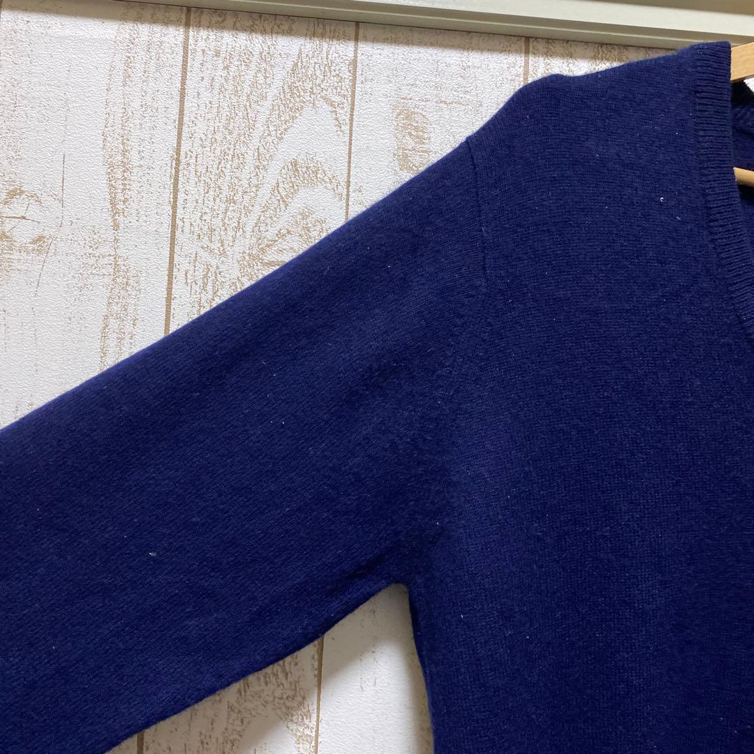 Ballantyne Vネックセーター カシミヤ 80年代 左脇小穴あり