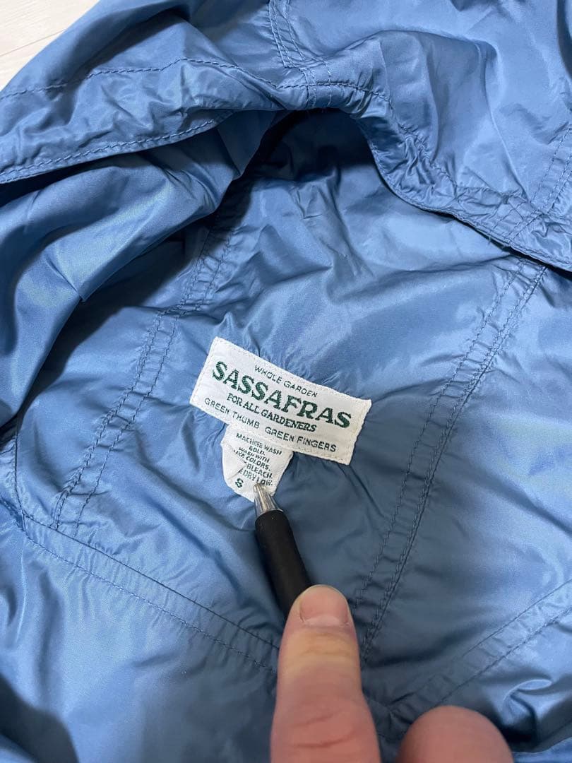 ササフラスSassafras アノラックジャケット 青