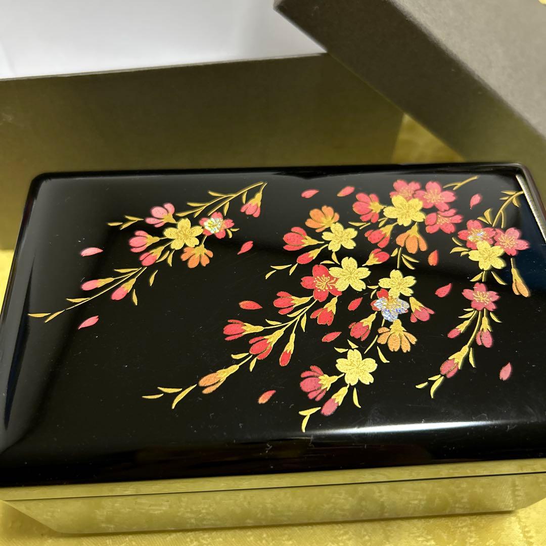 会津塗宝石箱　オルゴール　天然木製品　会津漆 曲は366日　伝統工芸品の高級品