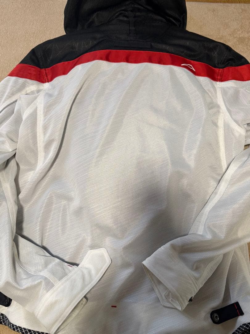 KUSHITANI フルメッシュパーカージャケット XL ホワイト/ブラック