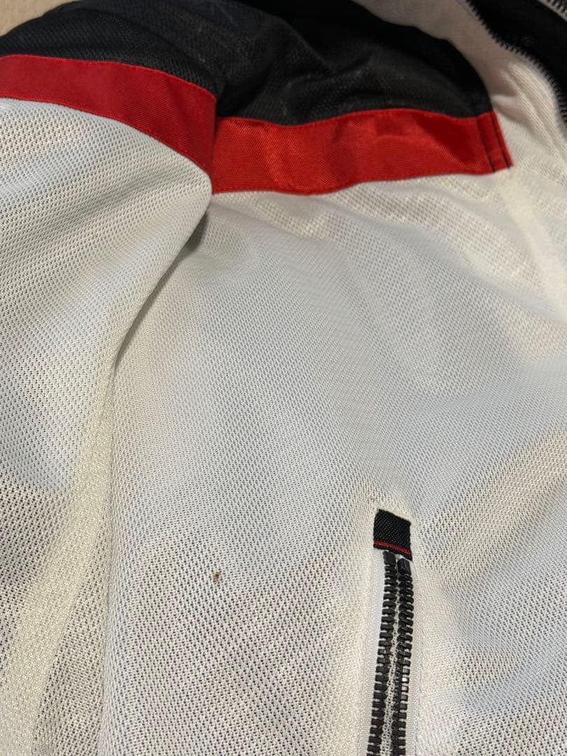 KUSHITANI フルメッシュパーカージャケット XL ホワイト/ブラック