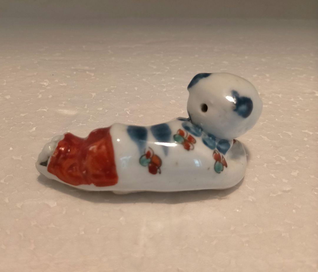 江戸時代　柿右衛門　唐子形笛　江戸時代中期の型1個、後期型1個　伊万里焼　有田焼