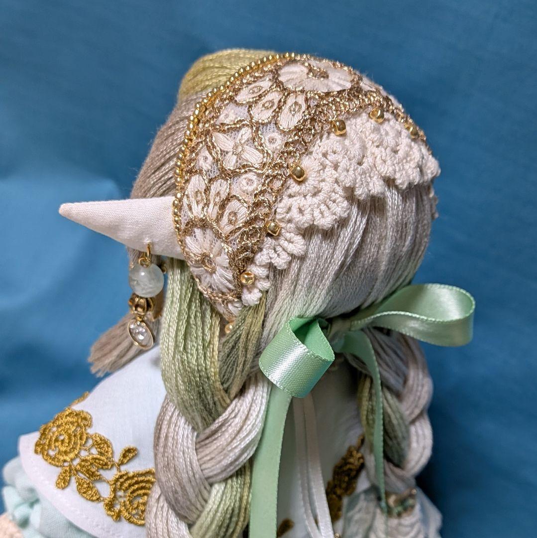 翠銀髪の子　オリジナル アートドール