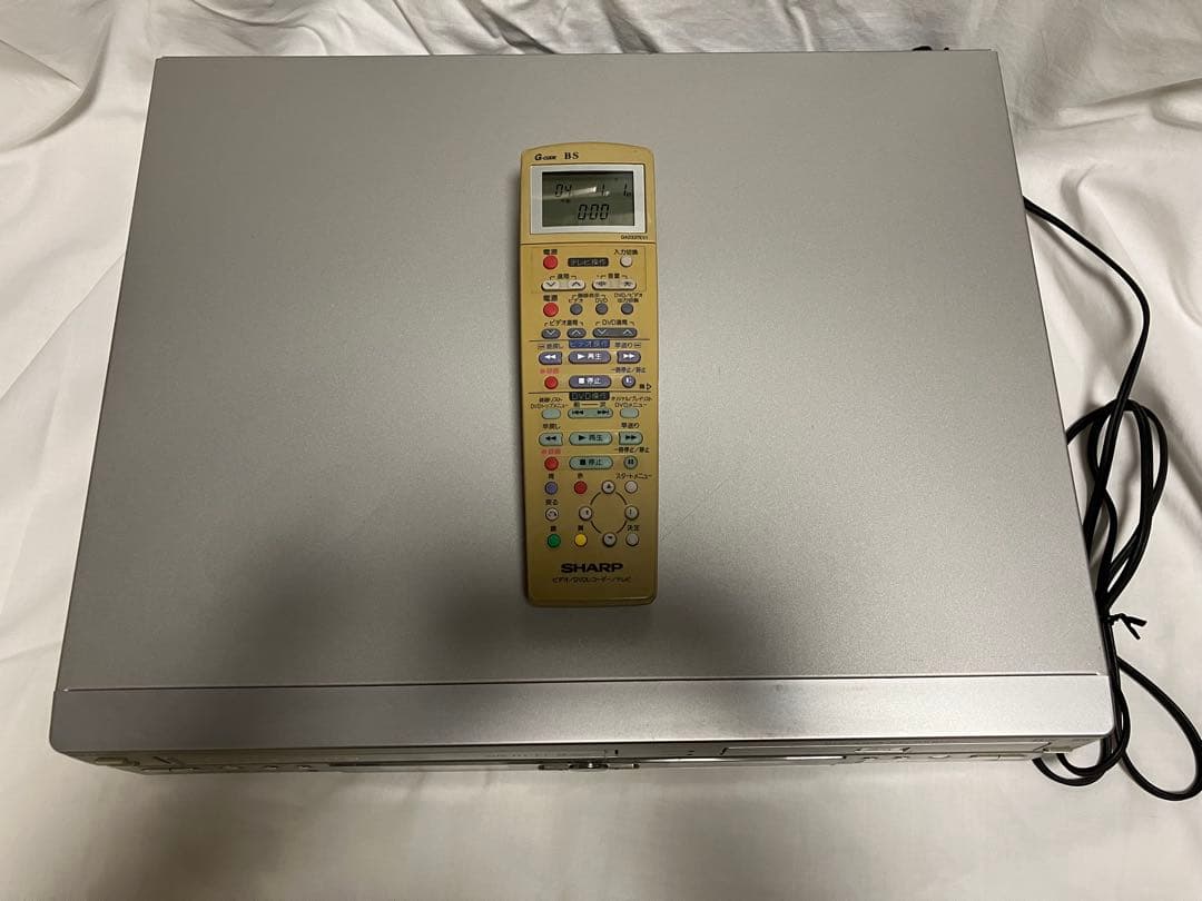 SHARP DVD/VHS一体型レコーダーDV-RW200リモコン付動作確認