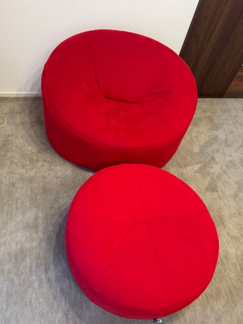 ligne roset リーン・ロゼ パンプキン ソファ ファブリック レッド