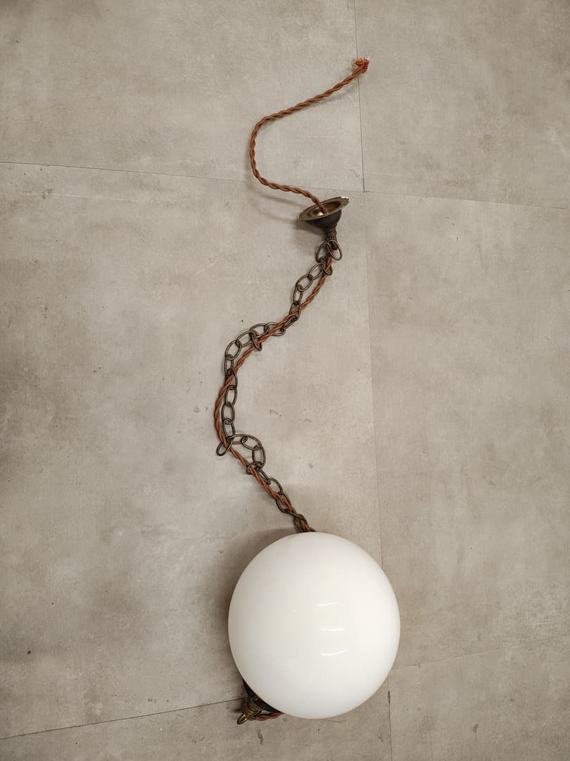 丸型　ハンドメイドガラス照明　クラシック　ペンダントライト　M0100